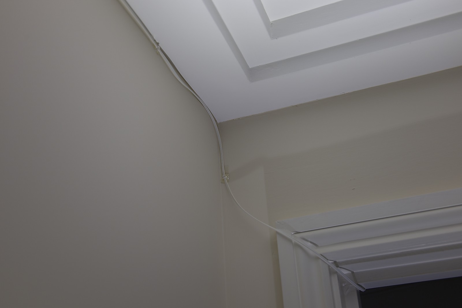 Fiber cable on the ceiling